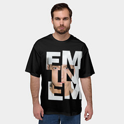 Футболка оверсайз мужская Eminem, цвет: 3D-принт — фото 2