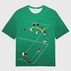 Мужская футболка оверсайз Игра в регби