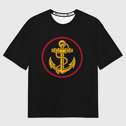 Футболка оверсайз мужская ВМФ, цвет: 3D-принт