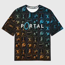 Футболка оверсайз мужская PORTAL, цвет: 3D-принт