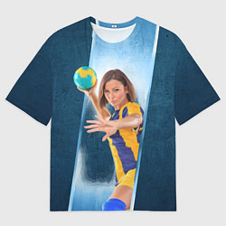 Футболка оверсайз мужская Гандболистка, цвет: 3D-принт