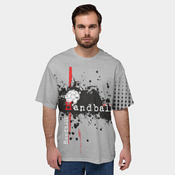 Футболка оверсайз мужская Handball, цвет: 3D-принт — фото 2