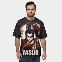 Футболка оверсайз мужская Yasuo, цвет: 3D-принт — фото 2