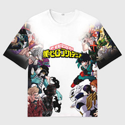 Мужская футболка оверсайз My Hero Academia противостояние