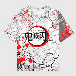 Футболка оверсайз мужская KIMETSU NO YAIBA, цвет: 3D-принт