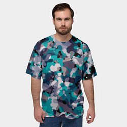 Футболка оверсайз мужская Камуфляж: ледяной, цвет: 3D-принт — фото 2