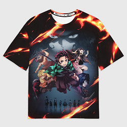Футболка оверсайз мужская KIMETSU NO YAIBA, цвет: 3D-принт