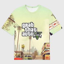 Футболка оверсайз мужская GTA 5, цвет: 3D-принт