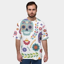 Футболка оверсайз мужская Мексиканские мотивы, цвет: 3D-принт — фото 2