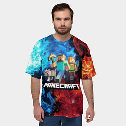Футболка оверсайз мужская Minecraft Майнкрафт, цвет: 3D-принт — фото 2