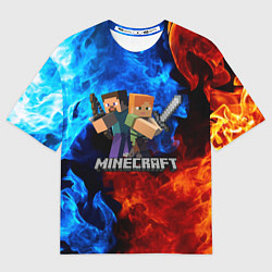 Футболка оверсайз мужская MINECRAFT, цвет: 3D-принт