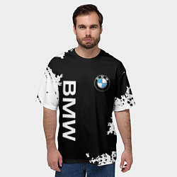 Футболка оверсайз мужская BMW, цвет: 3D-принт — фото 2
