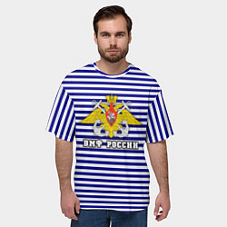 Футболка оверсайз мужская Тельняшка ВМФ, цвет: 3D-принт — фото 2