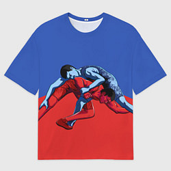 Мужская футболка оверсайз Борьба