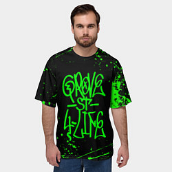 Футболка оверсайз мужская GROVE STREET GTA, цвет: 3D-принт — фото 2