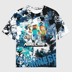 Футболка оверсайз мужская Minecraft Майнкрафт, цвет: 3D-принт