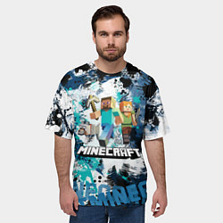 Футболка оверсайз мужская Minecraft Майнкрафт, цвет: 3D-принт — фото 2