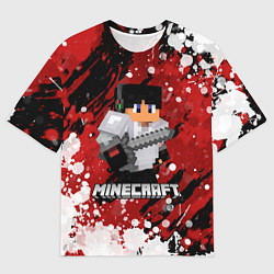 Футболка оверсайз мужская Minecraft Майнкрафт, цвет: 3D-принт
