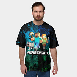 Футболка оверсайз мужская Minecraft Майнкрафт, цвет: 3D-принт — фото 2