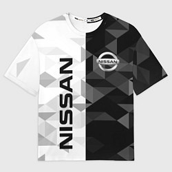Футболка оверсайз мужская NISSAN, цвет: 3D-принт