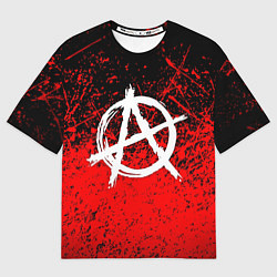 Футболка оверсайз мужская АНАРХИЯ, цвет: 3D-принт