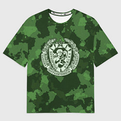 Футболка оверсайз мужская Пограничные Войска, цвет: 3D-принт