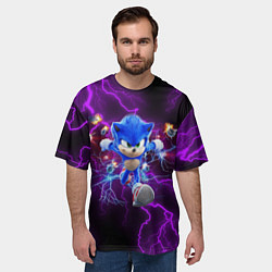 Футболка оверсайз мужская SONIC, цвет: 3D-принт — фото 2