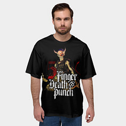 Футболка оверсайз мужская Five Finger Death Punch, цвет: 3D-принт — фото 2