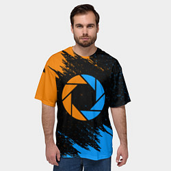 Футболка оверсайз мужская PORTAL, цвет: 3D-принт — фото 2