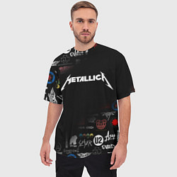 Футболка оверсайз мужская Metallica, цвет: 3D-принт — фото 2