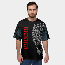 Футболка оверсайз мужская Россия, цвет: 3D-принт — фото 2