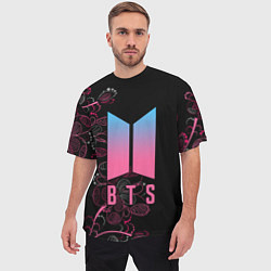 Футболка оверсайз мужская BTS, цвет: 3D-принт — фото 2