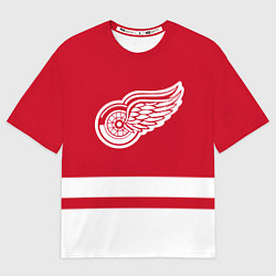 Мужская футболка оверсайз Детройт Ред Уингз