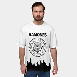 Футболка оверсайз мужская RAMONES, цвет: 3D-принт — фото 2