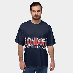 Футболка оверсайз мужская Лондон, цвет: 3D-принт — фото 2