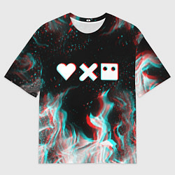Футболка оверсайз мужская LOVE DEATH ROBOTS LDR, цвет: 3D-принт