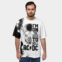 Футболка оверсайз мужская I'm on the highway to hell ACDC, цвет: 3D-принт — фото 2