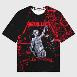 Футболка оверсайз мужская Metallica, цвет: 3D-принт