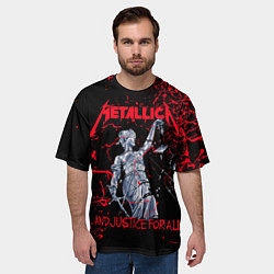 Футболка оверсайз мужская Metallica, цвет: 3D-принт — фото 2