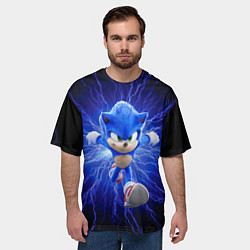 Футболка оверсайз мужская SONIC, цвет: 3D-принт — фото 2