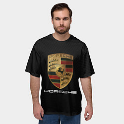 Футболка оверсайз мужская PORSCHE, цвет: 3D-принт — фото 2