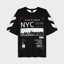 Мужская футболка оверсайз Off-White: NYC