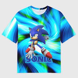 Мужская футболка оверсайз Sonic