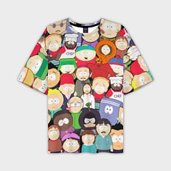 Футболка оверсайз мужская South Park персонажи, цвет: 3D-принт