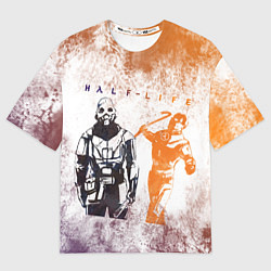 Футболка оверсайз мужская Half life attack, цвет: 3D-принт