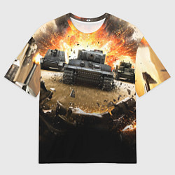 Мужская футболка оверсайз ТАНКИ