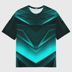 Футболка оверсайз мужская NEON GEOMETRY STRIPES, цвет: 3D-принт
