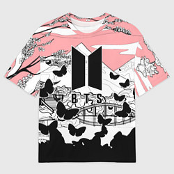 Футболка оверсайз мужская BTS, цвет: 3D-принт