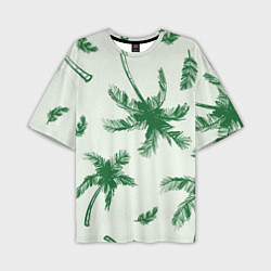 Мужская футболка оверсайз Пальмовый рай