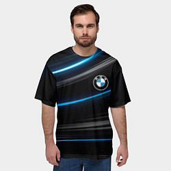 Футболка оверсайз мужская BMW, цвет: 3D-принт — фото 2